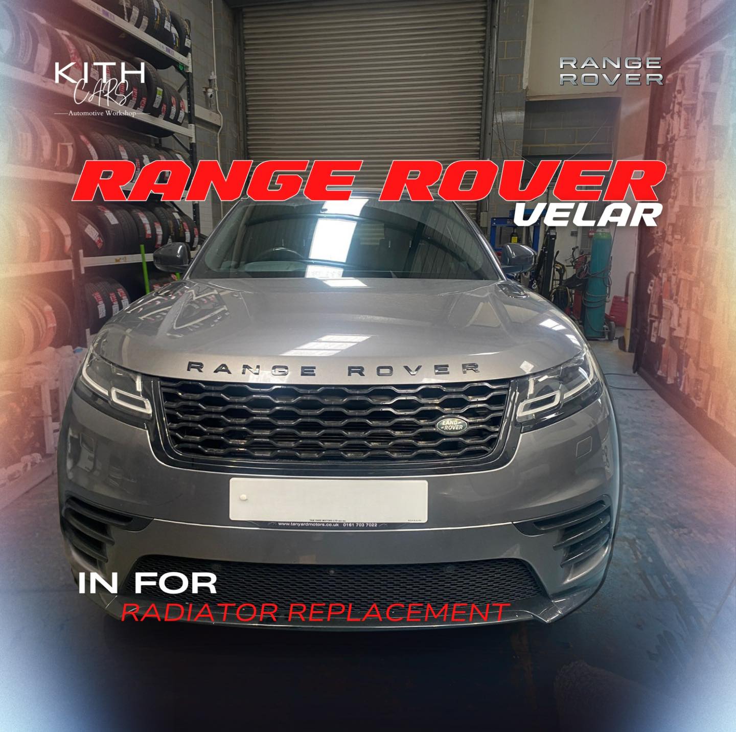 Range Rover Velar in for cooling system work at KITH Cars Garage & Bodyworks, Hackbridge